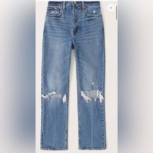 Abercrombie & Fitch new ultra high rise ankle straight jeans denim size 30/ 10